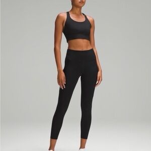 Lulu Lemon Fast & Free Leggings 25” Black High-Waisted Leggings